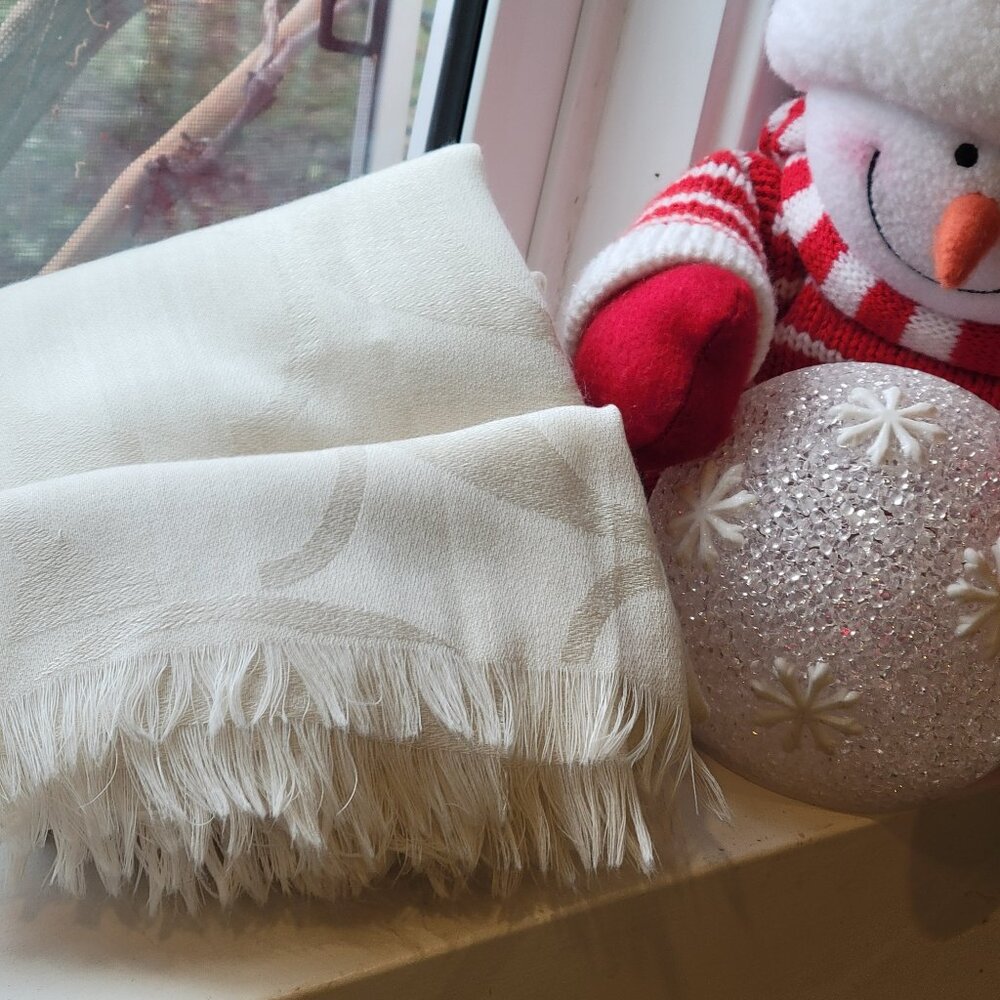 Womens COACH Cream Scarf (long)